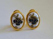 Pendientes rosa negra