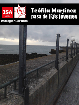 Juventudes Socialistas de Cádiz denuncia el lamentable estado de la Punta de San Felipe