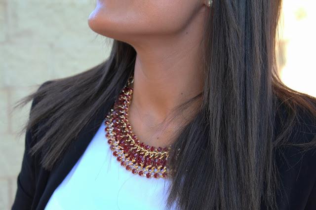 Oxblood necklace