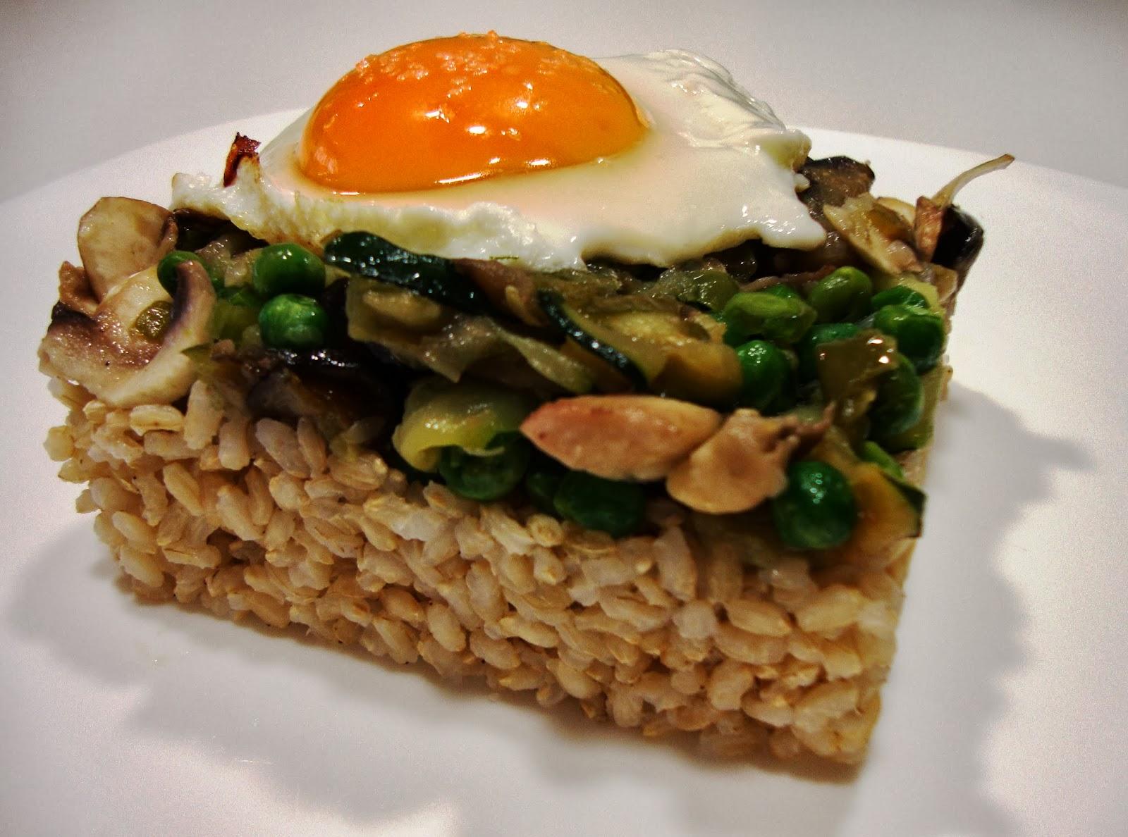 Arroz integral con verduras de la huerta