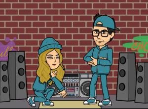 Mr. Paulson y yo probando nuevas formas musicales