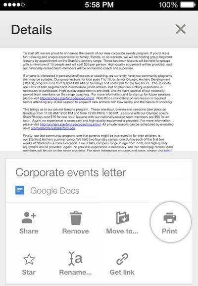 Google Drive para iOS ahora permite usar múltiples cuentas e incorpora la opción de impresión de documentos google-drive-print-ios