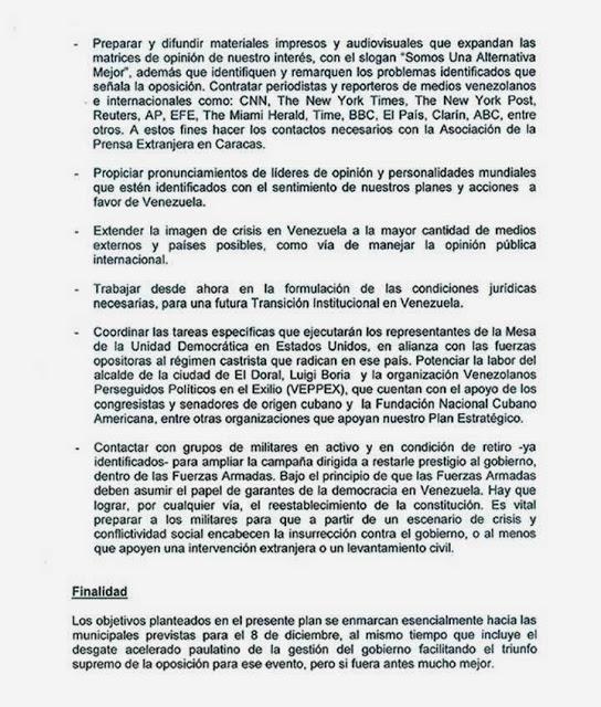 Divulgado el Plan Estrategico contra Venezuela [+ documento]