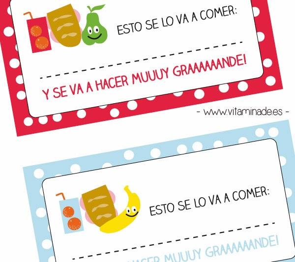 etiqueta almuerzo colegio