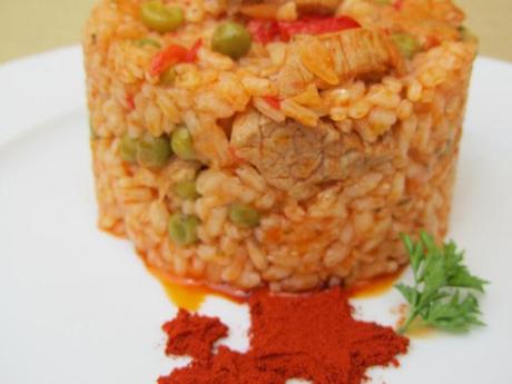 Arroz de solomillo adobado