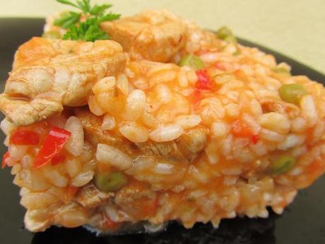Arroz de solomillo adobado