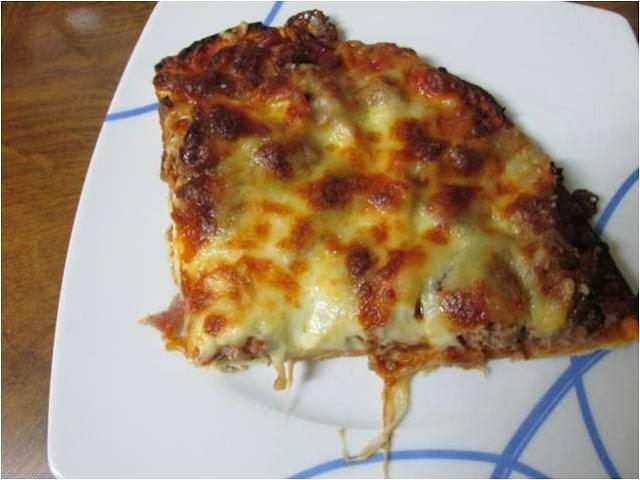 PIZZA  BARBACOA CON MASA CASERA