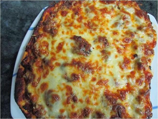 PIZZA  BARBACOA CON MASA CASERA