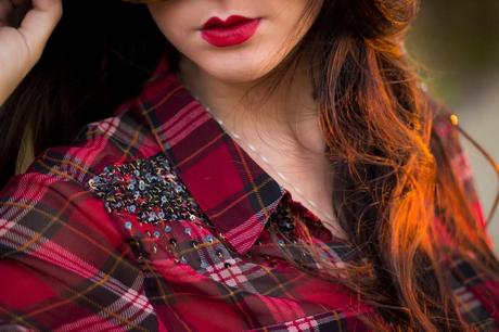 CaChé CaChé Special Tartan Blouse