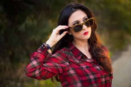 CaChé CaChé Special Tartan Blouse