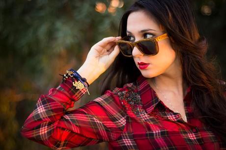 CaChé CaChé Special Tartan Blouse