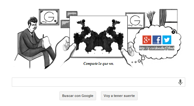 Doodle homenaje a Hermann Rorschach