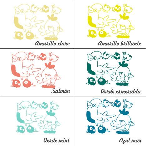 Colores Vinilo decorativo pollitos