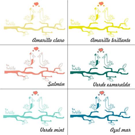 Colores Vinilo decorativo tortolitos