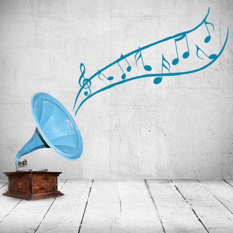 Vinilo decorativo notas musicales