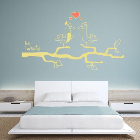Vinilo decorativo tortolitos