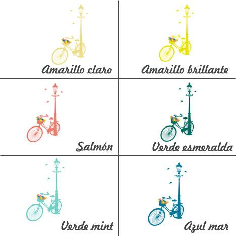 Colores vinilo decorativo bicicleta