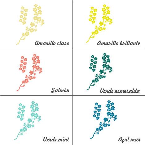 Colores Vinilo decorativo flor de almendro