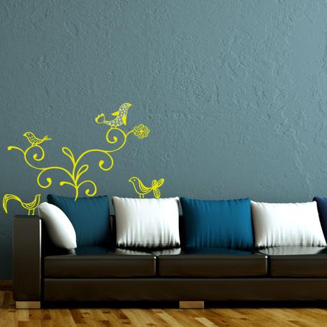 Vinilo decorativo pajaritos