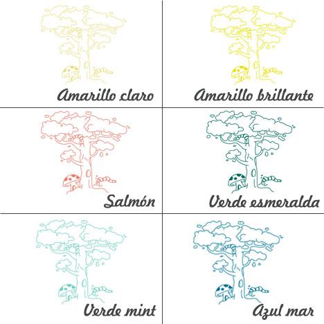 Colores vinilo decorativo arbol nans