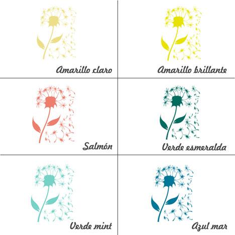 Colores vinilo decorativo diente de leon