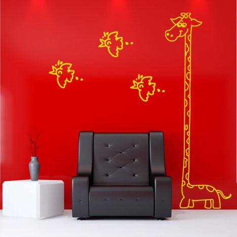 Vinilo decorativo jirafa pio pio