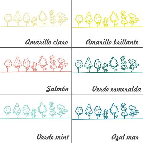 Colores vinilo decorativo arboles