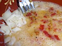 Mousse de queso y chorizo.