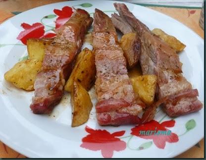 costilla de cerdo asada,racion copia