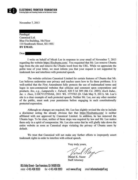 No nos gusta tu opinión. Canonical usa su maquinaria legal para acallar blog critico ubuntu letter No nos gusta tu opinión. Canonical usa su maquinaria legal para acallar blog critico