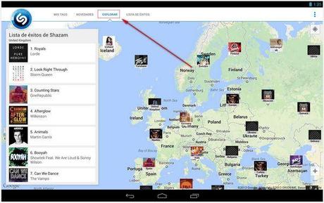 En Shazam para Android ahora pueden explorar y conocer los temas más populares por región shazam-android