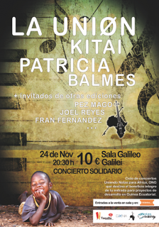 La Unión, Kitai y Patricia Balmes, juntos por África el 24 de noviembre en Madrid