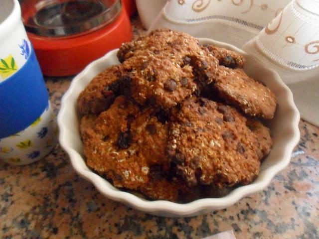 Cookies de calabaza con avena, chocolate y arandanos