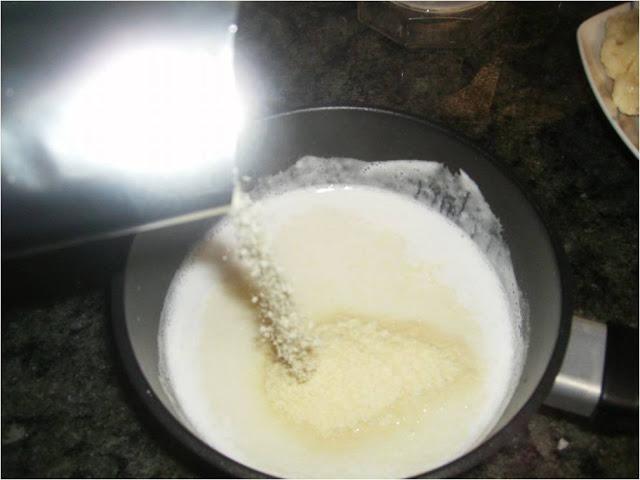 COLIFLOR  GRATINADA CON BECHAMEL Y PURE DE PATATAS