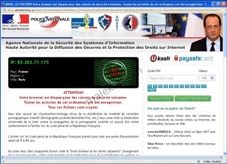 Virus de la policia bloquea tu navegador e Francia