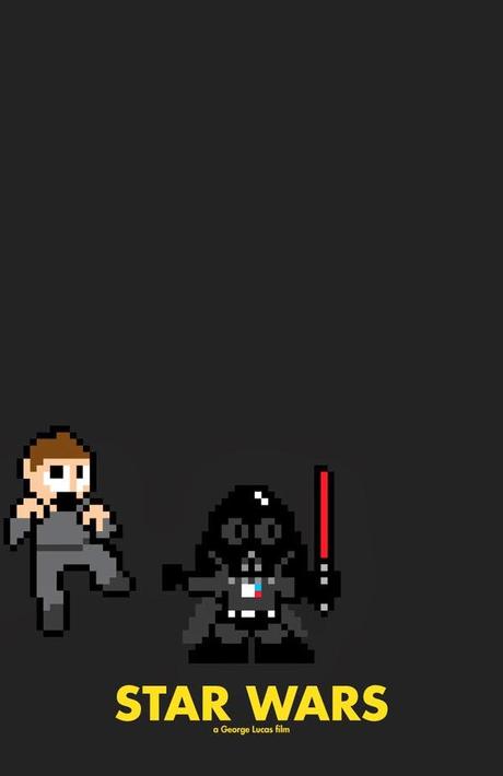 13 posters de películas famosas en 8-bits