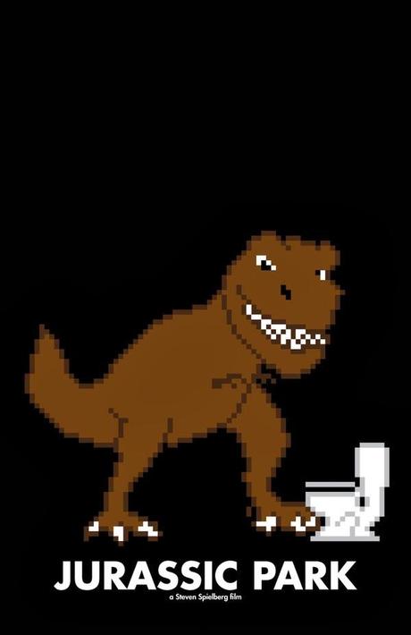 13 posters de películas famosas en 8-bits