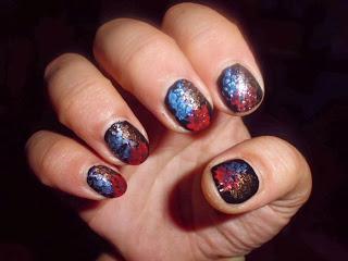 manicura serpiente de colores