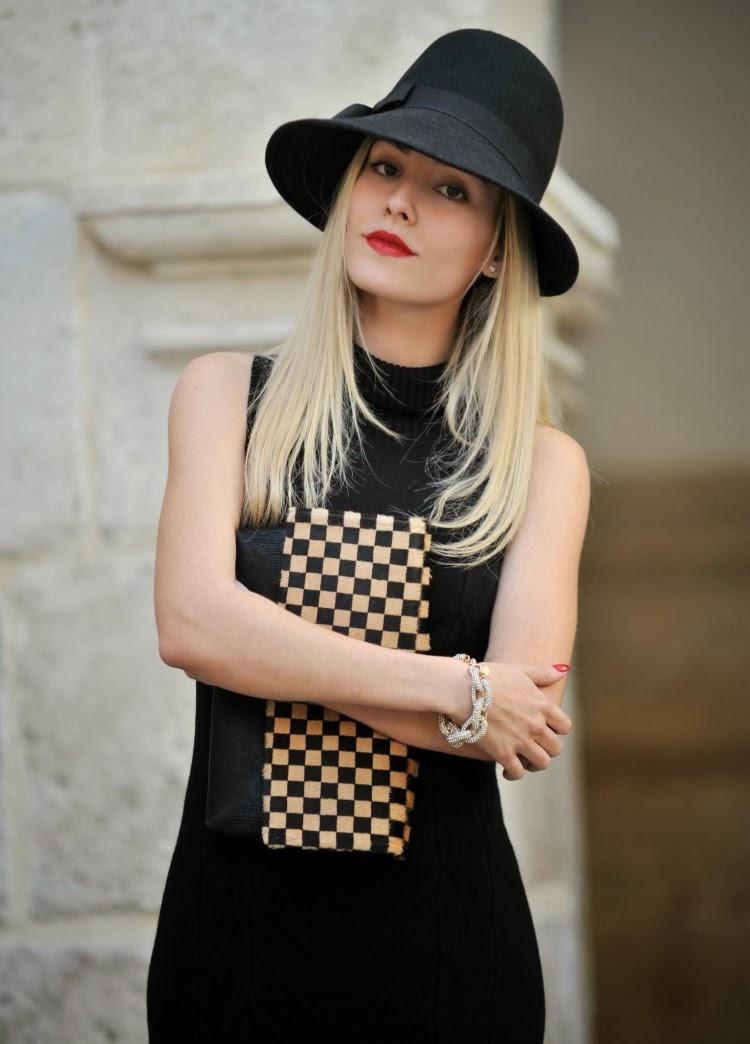 Street Style dress tricot and damier