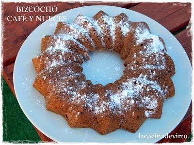 BIZCOCHO DE CAFÉ Y NUECES (microondas)