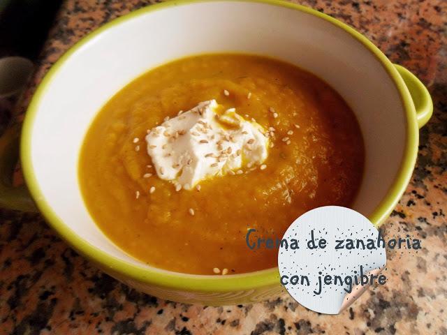 Crema de zanahoria y jengibre