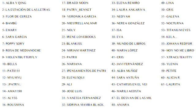 lista provisional · sorteo ninfa