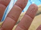 mito dedos mojados arrugan porque absorben agua