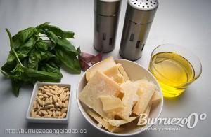 Ingredientes para hacer una salsa pesto