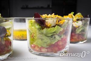 Ensalada con vinagreta cítrica