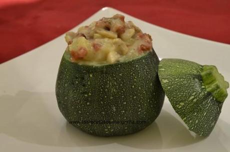 Calabacines redondos rellenos – Paso a paso