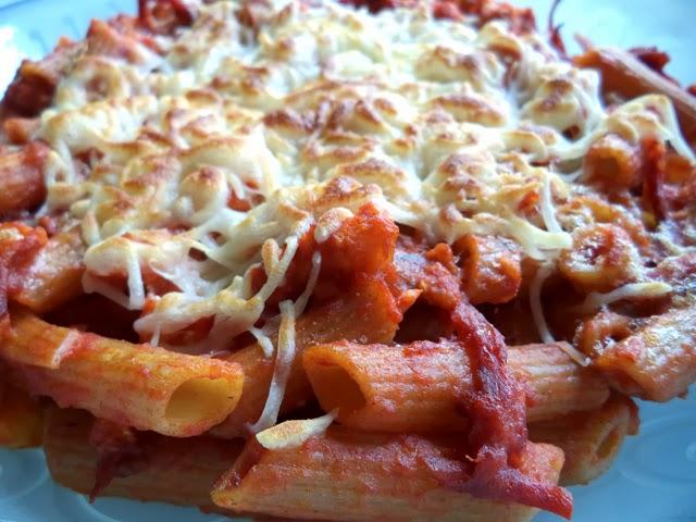 Macarrones de Espelta con Chorizo y Pollo