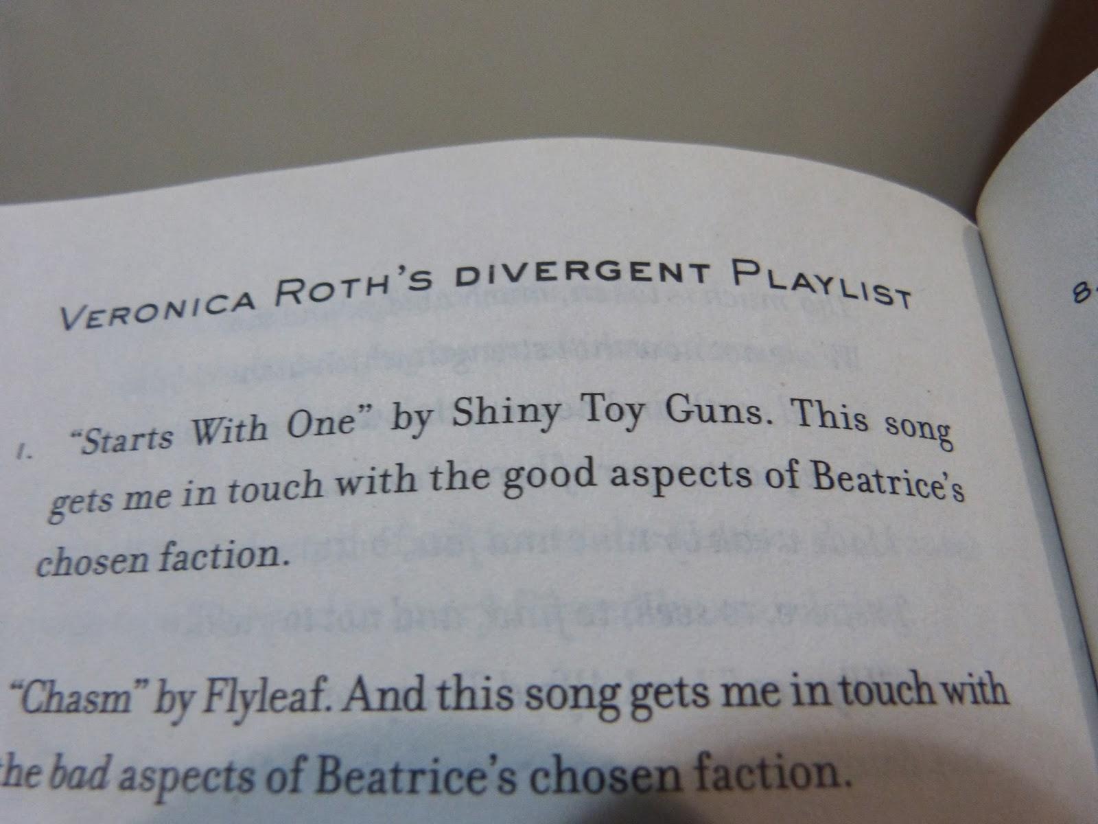 Playlist de Divergente por Veronica Roth