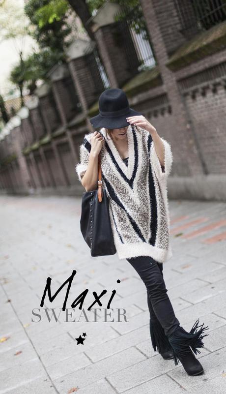 street style barbara crespo the corner shop maxi sweater fashion blogger outfit