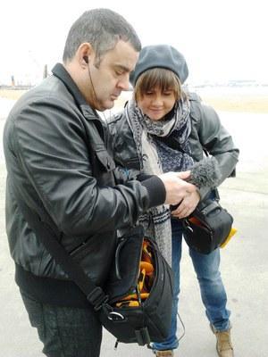 Lucía Arias y Juanjo Palacios. Imagen: LABoral/Ana Quiroga. Educar en el paisaje asturiano: la mina, el sonido, la arquitectura – por José Luis Calderón